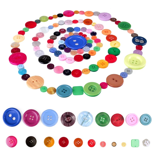 Alt view image 3 of 7 - 1500 pcs Round Resin Buttons for Crafts DIY Sewing Ornaments