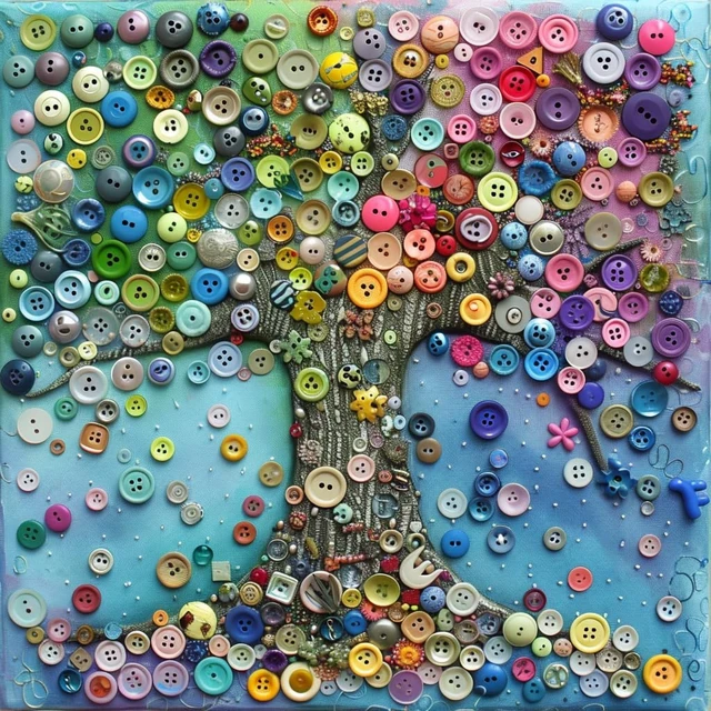 Alt view image 4 of 7 - 1500 pcs Round Resin Buttons for Crafts DIY Sewing Ornaments