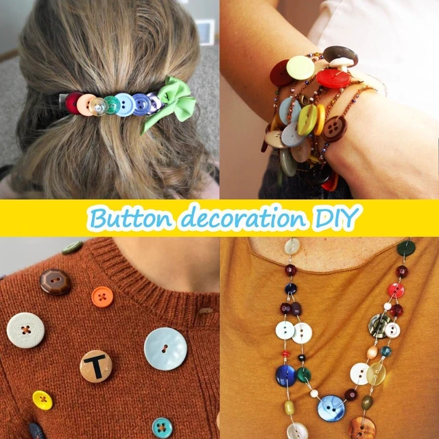 Alt view image 5 of 7 - 1500pcs Mixed Size Round Resin Buttons, 12 Color Assorted Craft Buttons Set | Assorted Sizes for Manual Painting, Sensory Play, School Projects, DIY Ornaments, Craft Charms