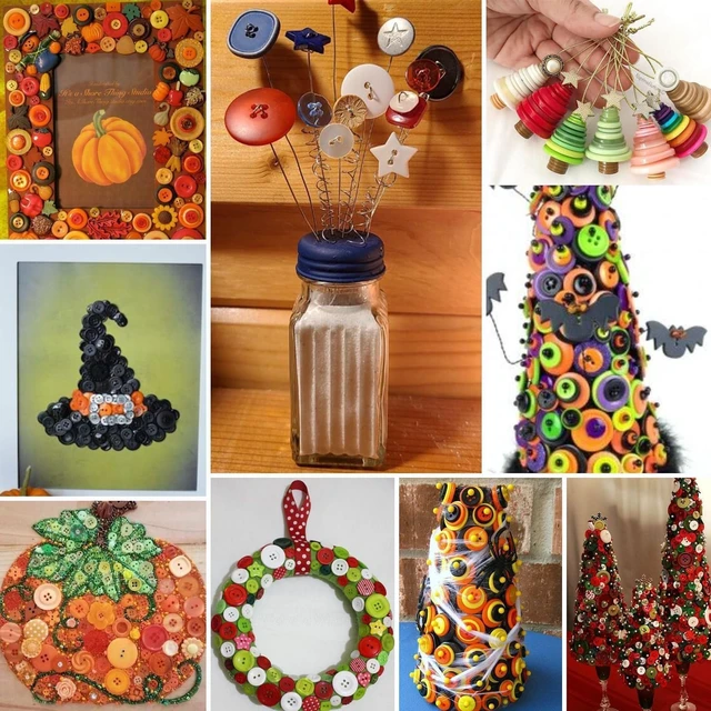 Alt view image 6 of 7 - 1500pcs Mixed Size Round Resin Buttons, 12 Color Assorted Craft Buttons Set | Assorted Sizes for Manual Painting, Sensory Play, School Projects, DIY Ornaments, Craft Charms