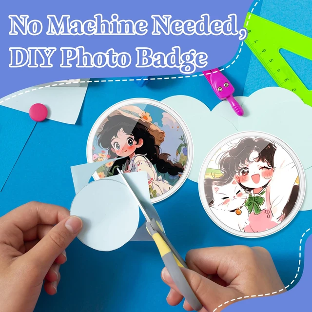 Alt view image 7 of 7 - 3 Inch Clear Acrylic Button Pins - 20 Pack DIY Custom Design Buttons,Pin Backs & Blanks for Sublimation, Crafts,Photo Badges for DIY Gifts & School Projects,Teams, Events Badges (3 Inch)