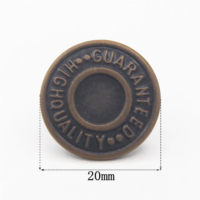Alt view image 3 of 6 - 20mm Replacement Jean Buttons 12 Sets Combo Copper Tack Buttons | No Sew Metal Jean Tack Buttons for Shirts, Jeans, Suspenders, Jackets