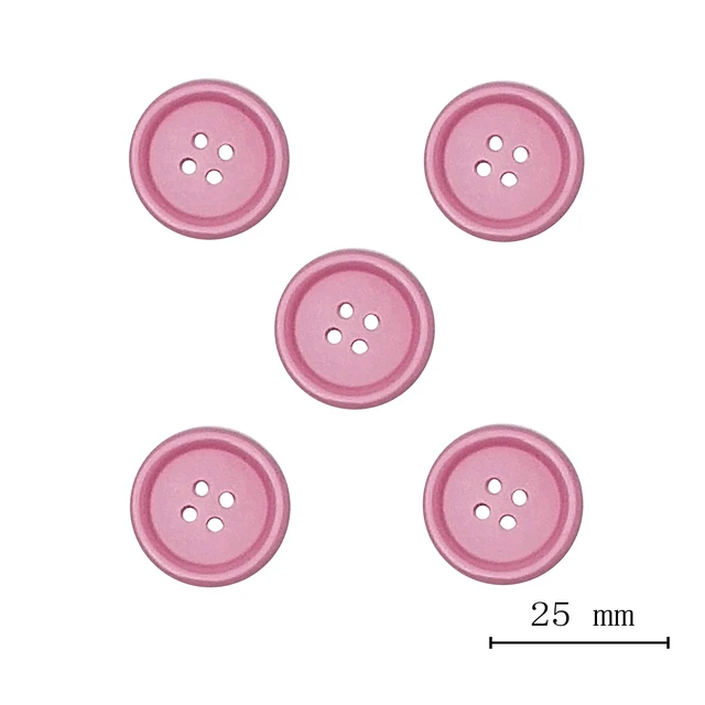 Alt view image 2 of 5 - 100pcs Resin Button Solid Color 4Holes Craft Clothe Sewing Card Making Sweater Shirt (Multi-Color, 1"(25mm))