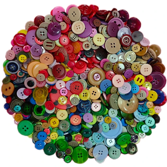 Alt view image 3 of 7 - 500-700PCS Asst Color&Size Art Buttons for Crafts with 60Inch Tape Measure | With 60in Tape Measure