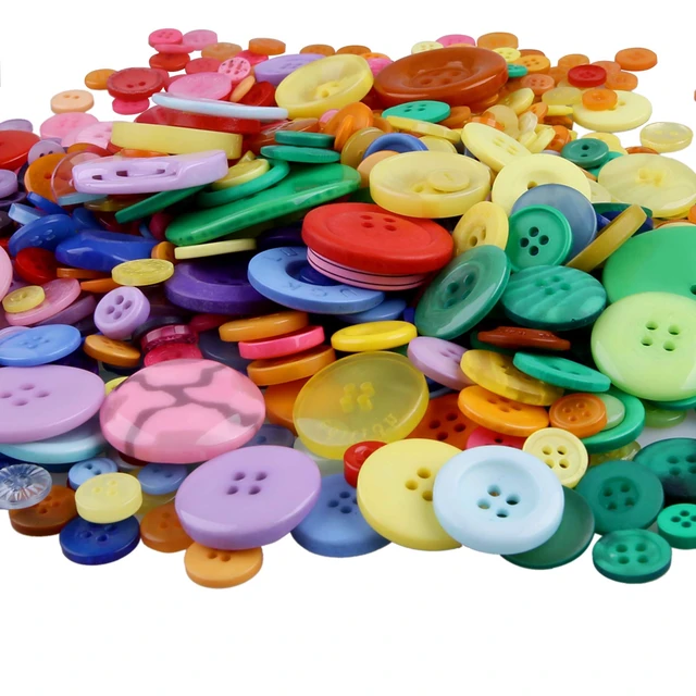 Alt view image 2 of 6 - 650PCS Round Resin Buttons for DIY Crafts Manual Button Painting