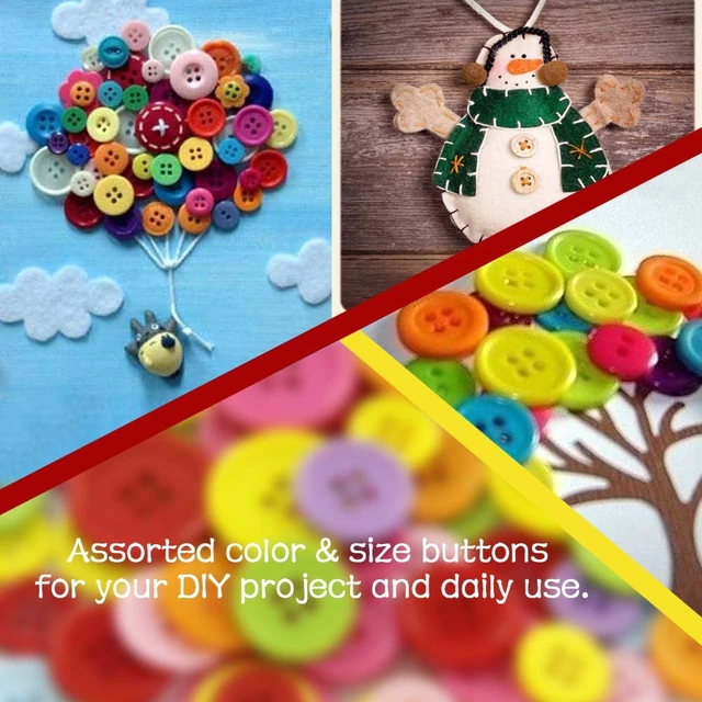Alt view image 5 of 6 - 650PCS Round Resin Buttons for DIY Crafts Manual Button Painting