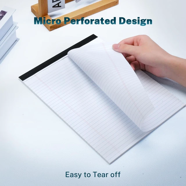 Alt view image 3 of 7 - 12 Pcs Legal Pads 8.5" x 11" College Ruled Note Pads 8.5 x 11.75 Inch Micro-Perforated Notepad 360 Sheets in Total Lined Writing Paper Notebook for Office, School Supplies & To-Do Lists 30 Sheets/Pad