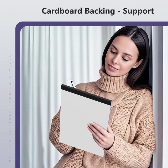 Alt view image 4 of 7 - 2 Pack Legal Pads 8.5 x 11 College Ruled 100 Sheets Purple Note Pads 8.5" x 11" Lined Paper Chipboard-Backed Notepad with Micro-Perforated Notebook Paper for Office & School Supplies 50 Sheets/Pad