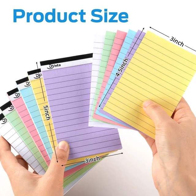 Alt view image 3 of 7 - 36pcs Mini Note Pads 3x5 Pocket Notebook for Writing | Office Supplies, Multicolor, 80GSM Heavyweight Paper, 45 Sheets Per Notepad, Perforated