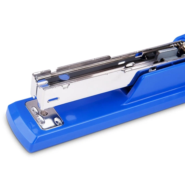 Alt view image 2 of 4 - Labor Saving Black Desktop Staple, 4.8 Inch Stapler with 500 Pcs No.12 Staples for 20 Sheets Capacity (Blue)