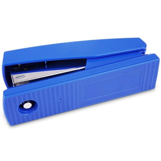 Alt view image 3 of 4 - Labor Saving Black Desktop Staple, 4.8 Inch Stapler with 500 Pcs No.12 Staples for 20 Sheets Capacity (Blue)