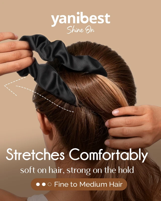 Alt view image 4 of 7 - 8 Pcs Satin Scrunchies - Silk Feeling Scrunchies Ponytail Holders | No Damage Frizz Free Soft Satin Hair Ties, Hair Accessories for Women Work Home Sleep Workouts