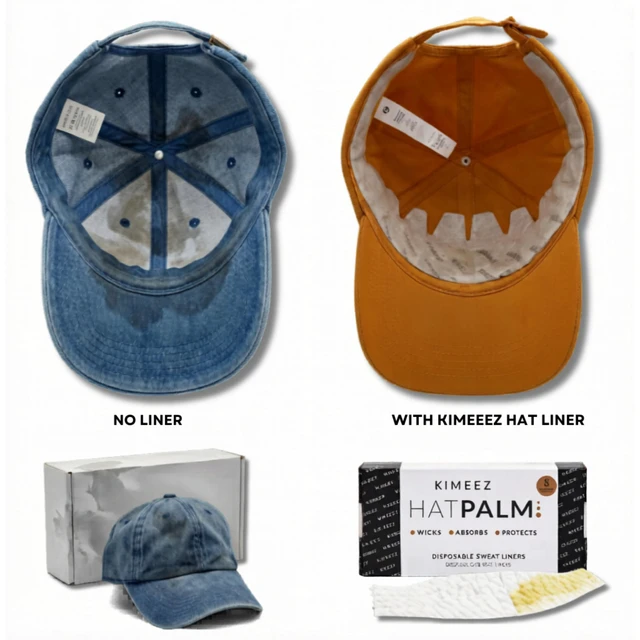 Alt view image 4 of 7 - Disposable Hat Liner, Hat Sweat Liners for Cap Protection, Pack of 5 | Easy Peel & Stick Application, Helps Protect Hats from Makeup & Sweat, Keeps Hats Fresh All Day