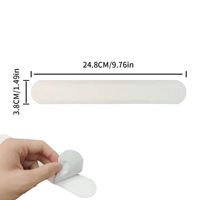 Alt view image 4 of 7 - 20Pcs Tape Caps Sweatband Hat Liner Absorbent Sweat Pad for Skin Friendly Absorbent Sweat White