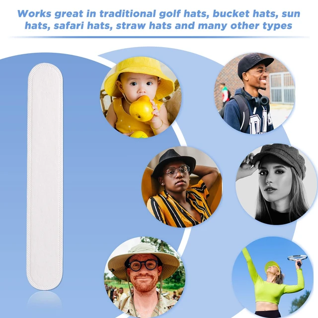 Alt view image 5 of 7 - 30 Pcs Disposable Hat Sweat Liner Sweat Pads Baseball,White | Absorbs Moisture and Oils, Keeps Caps Fresh, for Sports and Outdoor Use,for Women Men Golf Baseball
