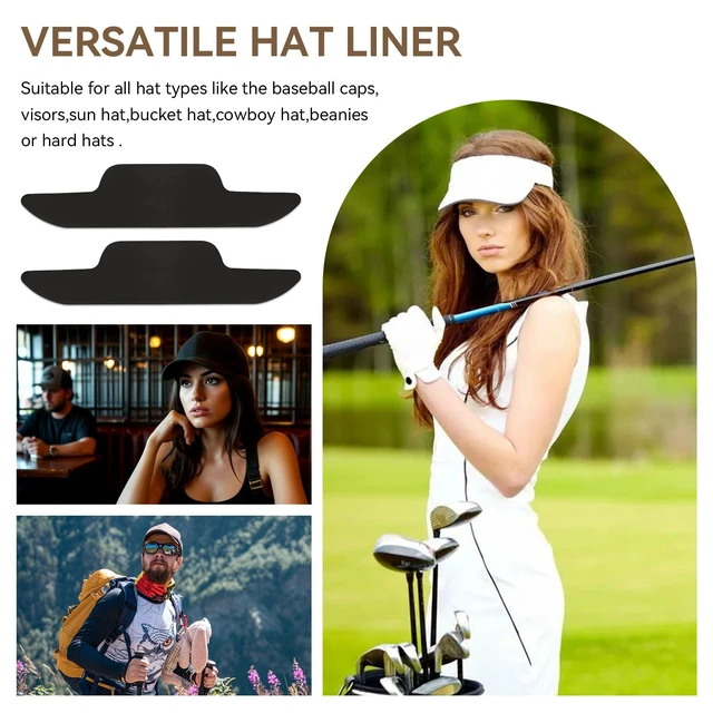 Alt view image 7 of 7 - Hat Sweat Liner for Baseball Caps Disposable Hat Sweat Protector Adhesive Hat Inserts Sweat Bands Hat Shield Pads Sweat Liner for Men Women Prevent Stains for Caps Visors for Sport/Work,Black 40pcs