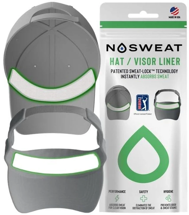 Main image of Hat & Cap Sweat Guard Liner - Thin Visor Sweatband Patented SweatLock Technology | Made in the USA (3) Black