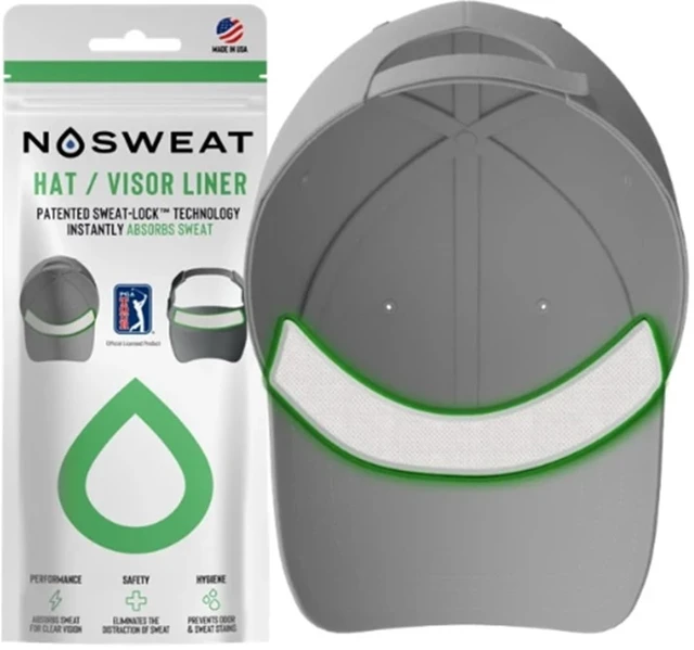 Alt view image 2 of 3 - Hat & Cap Sweat Guard Liner - Thin Visor Sweatband Patented SweatLock Technology | Made in the USA (3) Black
