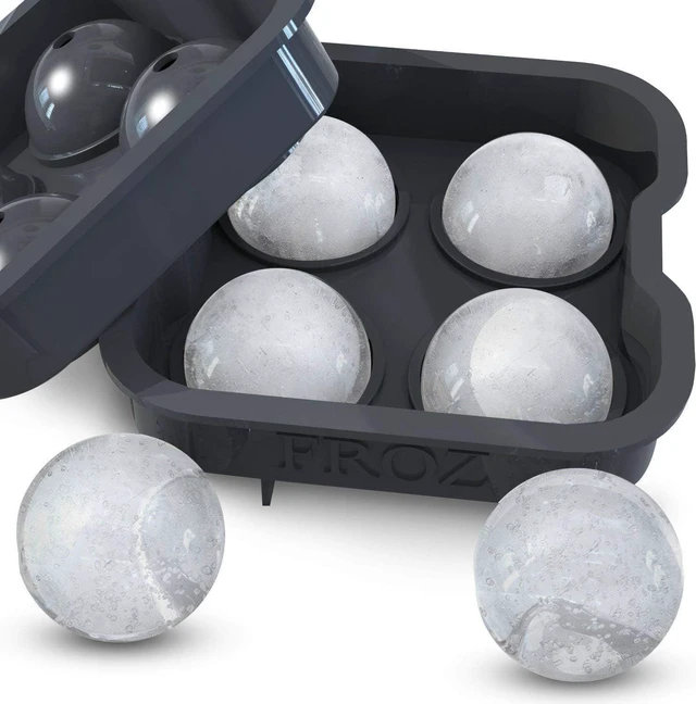 Main image of Housewares Solutions Froz Ice Ball Maker Novelty Food-Grade Silicone Ice Mold Tray With 4 X 4.5cm Ball Capacity