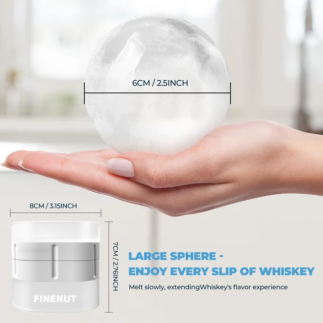 Alt view image 2 of 7 - Silicone Ice Ball Mold with Lid, 4 Pack 2.5 Inch Large Sphere Round Ice Maker, Easy Release BPA-Free Silicone Trays for Whiskey & Cocktails, Home Bars & Freezer (Multicolor-Premium)