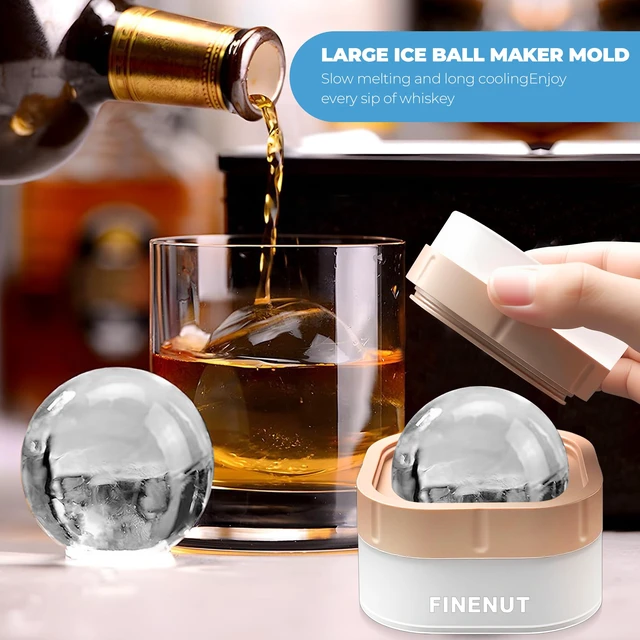 Alt view image 7 of 7 - Silicone Ice Ball Mold with Lid, 4 Pack 2.5 Inch Large Sphere Round Ice Maker, Easy Release BPA-Free Silicone Trays for Whiskey & Cocktails, Home Bars & Freezer (Multicolor-Premium)