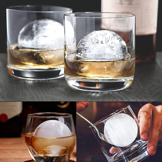 Alt view image 6 of 7 - Sphere Ice Molds - 6 Pack - Silicone Ice Ball Molds with Built-in Funnel - Round Ice Cube Molds - Make 2.5 Inch Big Ice Sphere for Whiskey & Cocktails,Food Grade and BPA Free, Black