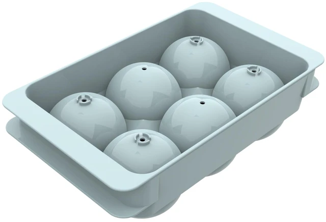 Main image of 1.9-Inch Large Ice Cube Molds, 1-Pack Round Ice Ball Molds | Makes 6 Ice Spheres, Easy Fill and Twist Release for Whiskey, Bourbon and Cocktails, Blue