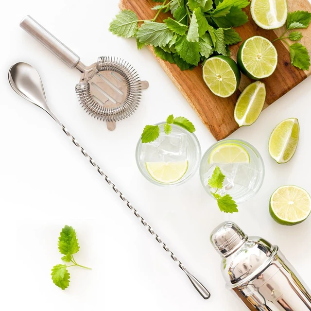 Alt view image 3 of 6 - 2Pcs Cocktail Spoon Long Handle Bar Spoon - 12" Metal Spoons Drink Mixers for Cocktails Stainless Steel Spoons Stirring Spoons for Coffee Bar Accessories - Home Bar Mixing Spoon Long Handle Spoon Set