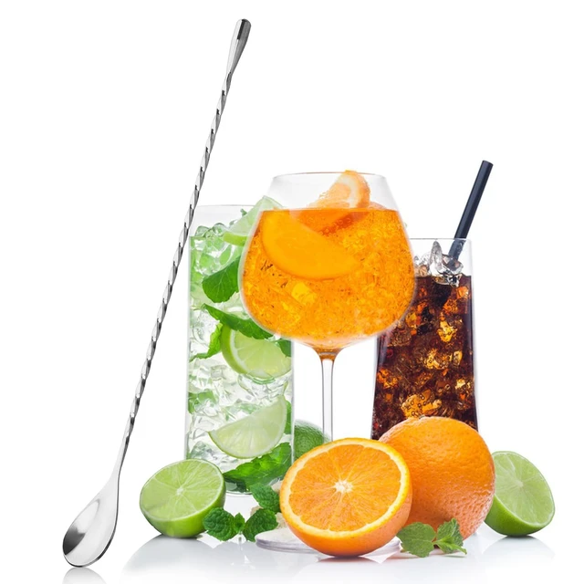 Alt view image 5 of 6 - 2Pcs Cocktail Spoon Long Handle Bar Spoon - 12" Metal Spoons Drink Mixers for Cocktails Stainless Steel Spoons Stirring Spoons for Coffee Bar Accessories - Home Bar Mixing Spoon Long Handle Spoon Set