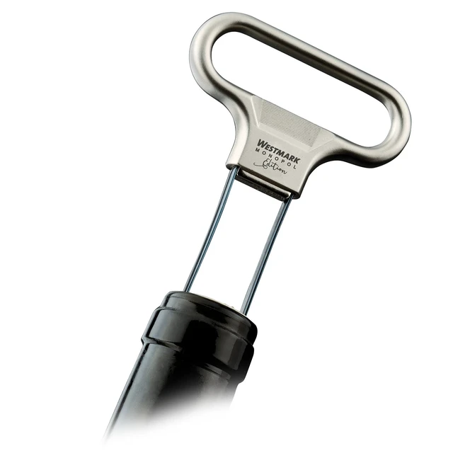 Alt view image 4 of 7 - Westmark Ah-So Wine Opener 2 Prong Wine Bottle Opener for Vintage Bottles, German Manual Cork Remover, Chrome Finish, Superfine Polished Steel