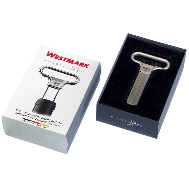 Alt view image 6 of 7 - Westmark Ah-So Wine Opener 2 Prong Wine Bottle Opener for Vintage Bottles, German Manual Cork Remover, Chrome Finish, Superfine Polished Steel