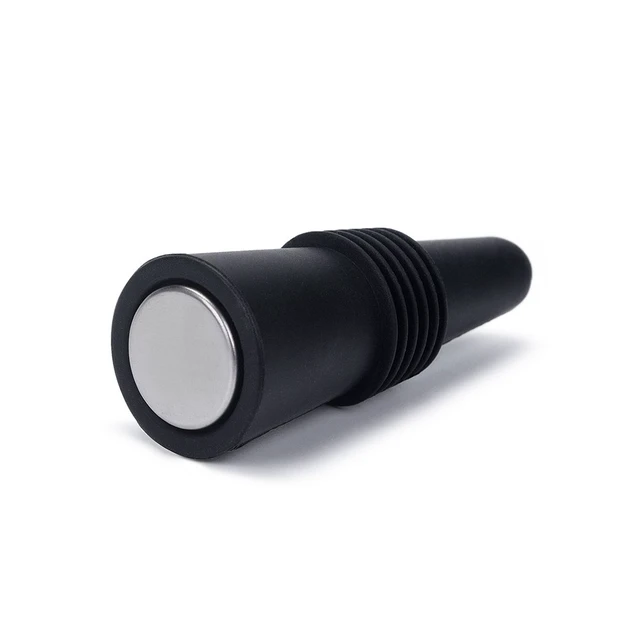 Alt view image 4 of 7 - Wine Stoppers (Set of 5), Silicone Wine Bottle stopper and Beverage Bottle Stoppers, Black