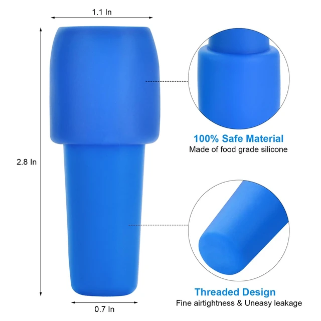 Alt view image 2 of 7 - 6 Pack Silicone Wine Stoppers, by Brusoon (Multicolor) | Wine Stoppers for Wine Bottles, Wine Seal Stopper Can Be Reused to Keep Wine Fresh