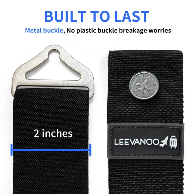 Alt view image 5 of 7 - Luggage Straps for Suitcases, 2-in-1 Add a Bag Adjustable Travel Belt Black | 2-in-1 Luggage Straps for Suitcases Add a Bag, Adjustable Travel Belt Over Suitcase Handle, Secure for Airport Carry On
