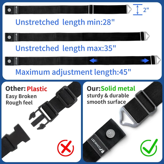 Alt view image 4 of 7 - Luggage Straps for Suitcases, 2-in-1 Add a Bag Adjustable Travel Belt Black | 2-in-1 Luggage Straps for Suitcases Add a Bag, Adjustable Travel Belt Over Suitcase Handle, Secure for Airport Carry On