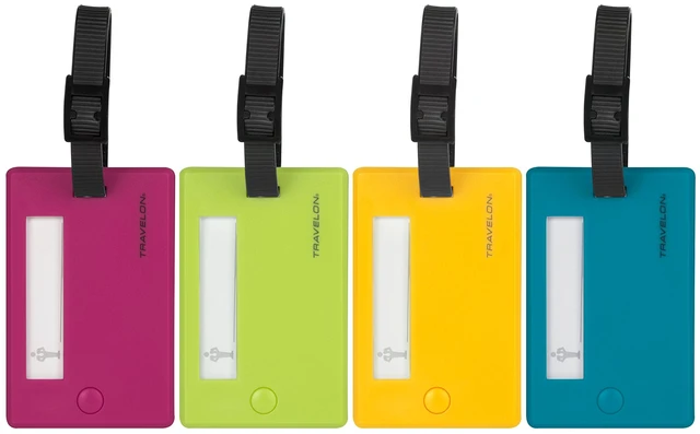 Main image of Travelon Set Of 4 Assorted Color Luggage Tags Luggage Tags, Assorted