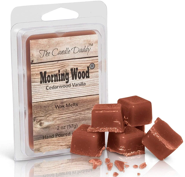Main image of Morning Wood- Cedarwood Vanilla Scented Wax Cubes - Maximum Scent Cedarwood Wax Melts - Candle Scent Melts- Enjoy Candle Ambience Without Flame Soot - 1 Pack - 6 Cubes- 2 oz