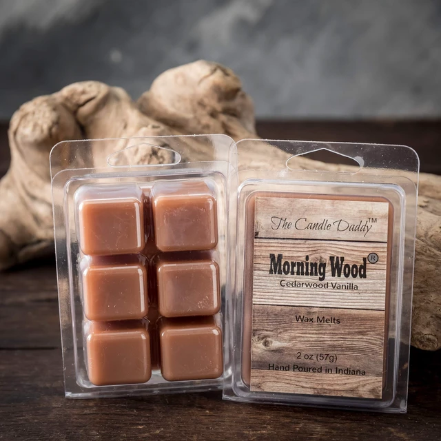 Alt view image 3 of 3 - Morning Wood- Cedarwood Vanilla Scented Wax Cubes - Maximum Scent Cedarwood Wax Melts - Candle Scent Melts- Enjoy Candle Ambience Without Flame Soot - 1 Pack - 6 Cubes- 2 oz