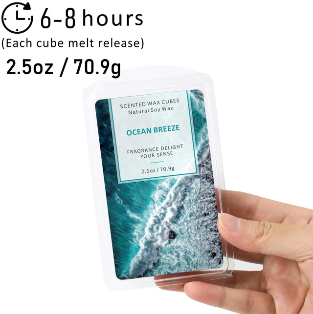 Alt view image 5 of 7 - Scented Wax Melts Soy Wax Cubes Long Lasting Scent for Home, 4 Packs | Ocean Breeze, Summer Wind, Fresh Linen, Bohemia Forest for Wax Warmer