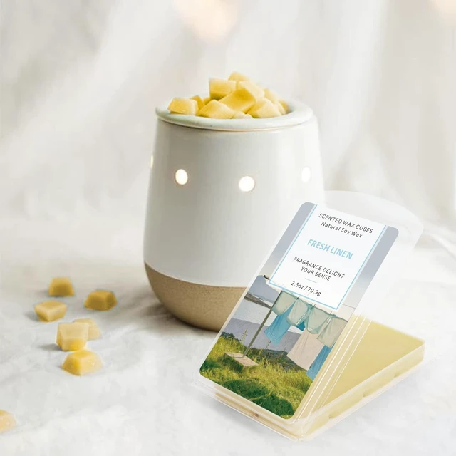 Alt view image 7 of 7 - Scented Wax Melts Soy Wax Cubes Long Lasting Scent for Home, 4 Packs | Ocean Breeze, Summer Wind, Fresh Linen, Bohemia Forest for Wax Warmer