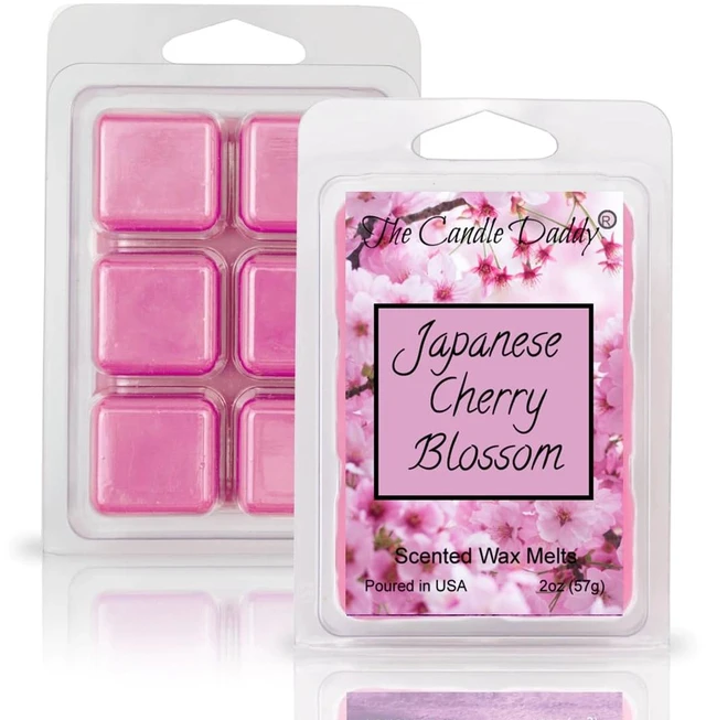 Main image of Japanese Cherry Blossom Scented Wax Melts, 2 oz, 6 Cubes, Made in USA
