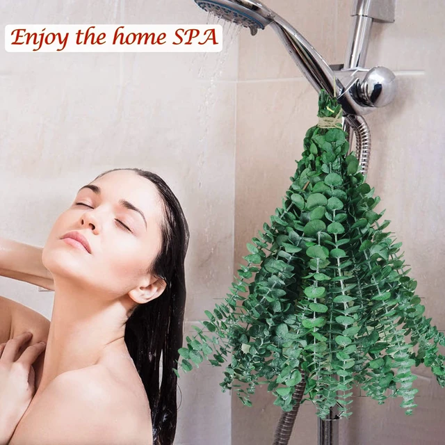 Alt view image 3 of 6 - 10 Pcs Dried Eucalyptus Stems, 17" Natural Eucalyptus for Shower Hanging | Real fresh, preserved plant leaves, eucalyptus branches for bathroom, vase, wedding, home decor, baby shower, DIY