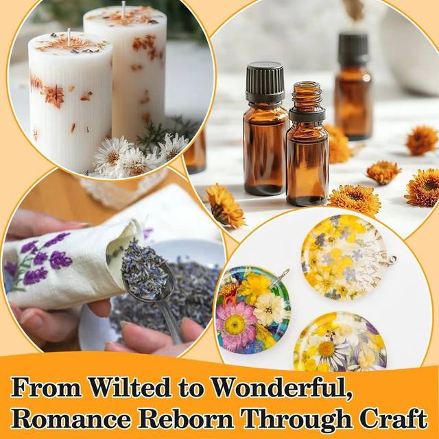 Alt view image 3 of 6 - 14 Bags Dried Herbs Kit - Dried Flower Botanicals Bulk for DIY Crafts | Dry Flowers Herbal Craft Set for Soap Candle Perfume Bath Bombs, Resin Jewelry, Fragrance Sachet DIY & Witchcraft Supplies