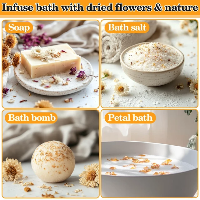 Alt view image 5 of 6 - 14 Bags Dried Herbs Kit - Dried Flower Botanicals Bulk for DIY Crafts | Dry Flowers Herbal Craft Set for Soap Candle Perfume Bath Bombs, Resin Jewelry, Fragrance Sachet DIY & Witchcraft Supplies