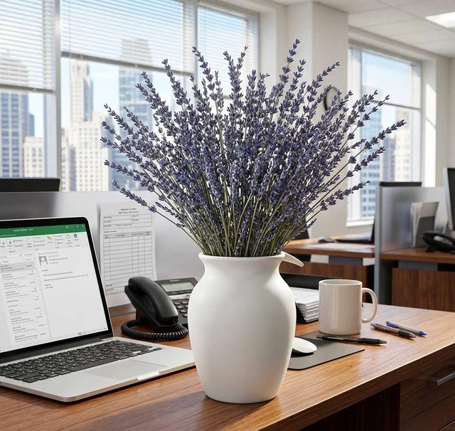 Alt view image 4 of 6 - Dried Lavender 2 Bunches 100% Fresh Natural Purple Bouquet Flowers for Bathroom Photo Props Crafts Decoration, 15-17" for Shower Weeding Vase Decor, Home Fragrance(200-220 Stems(100g/3.5oz Total))