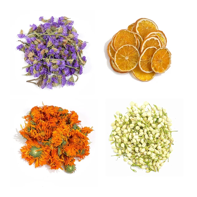 Alt view image 3 of 3 - Dried Flower and Fruit Kit for DIY Crafts | Real dried flowers, petals and orange add natural color and texture to soap, candles, bath salts, resin, potpourri and gifts.