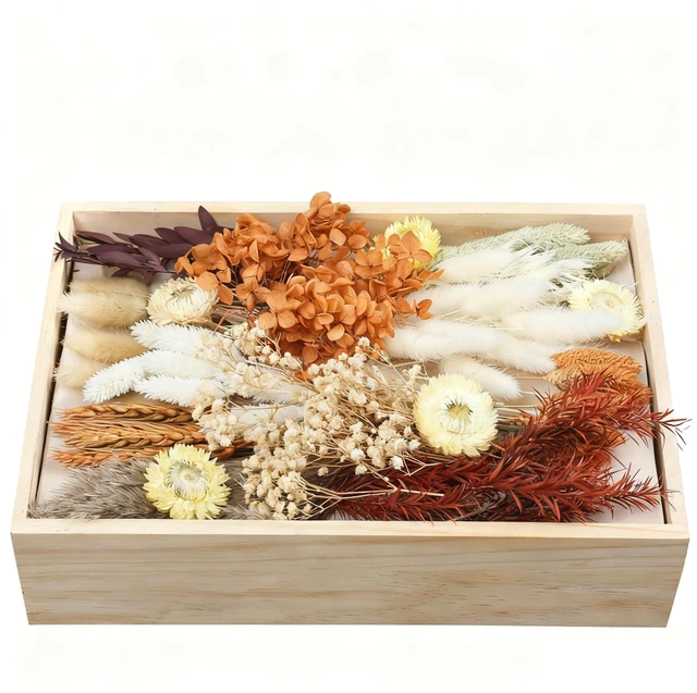 Main image of DIY Dried Flower Set, Bulk Dried Flowers Bouquet, Dried Flower Vase Arrangement, Autumn Decoration,Dried Flowers with Stems. (Fall)
