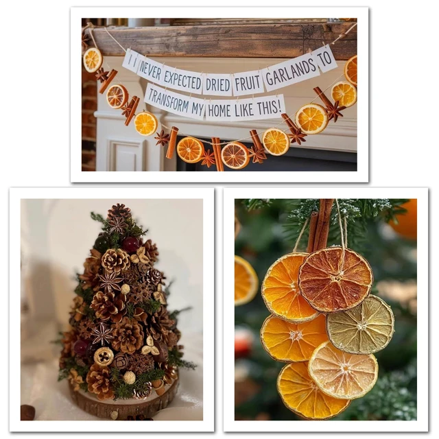 Alt view image 4 of 6 - DIY Dried Flowers Kit with Lavender, Pinecone, Scented Orange Slices, Lemon Slices, Cinnamon Sticks for Home Decor, Aroma Diffuser,Christmas Decoration, DIY Crafts Holiday Decor