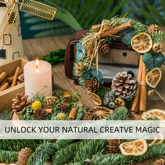 Alt view image 3 of 6 - DIY Dried Flowers Kit with Lavender, Pinecone, Scented Orange Slices, Lemon Slices, Cinnamon Sticks for Home Decor, Aroma Diffuser,Christmas Decoration, DIY Crafts Holiday Decor