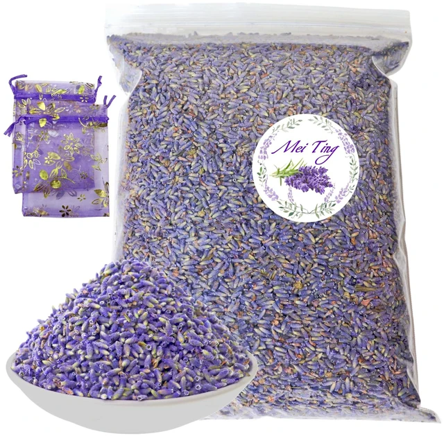 Main image of Dried Lavender Flowers 7oz (200g), Calming Natural Lavender Buds for Bath Soaks DIY Soap Crafts Home Sachets Wedding Confetti, Long-Lasting Floral Petals